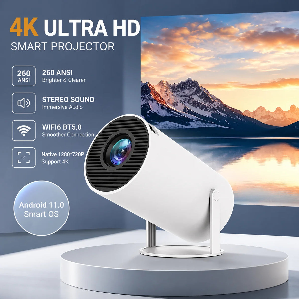 Projecteur cinéma intelligent 4K