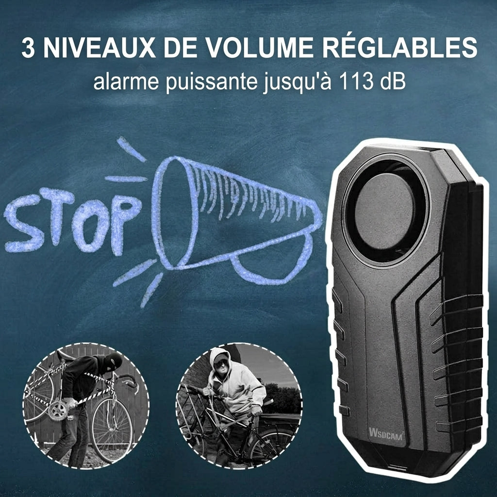Système d'alarme antivol étanche Wsdcam pour moto et vélo (Ensemble de 2)