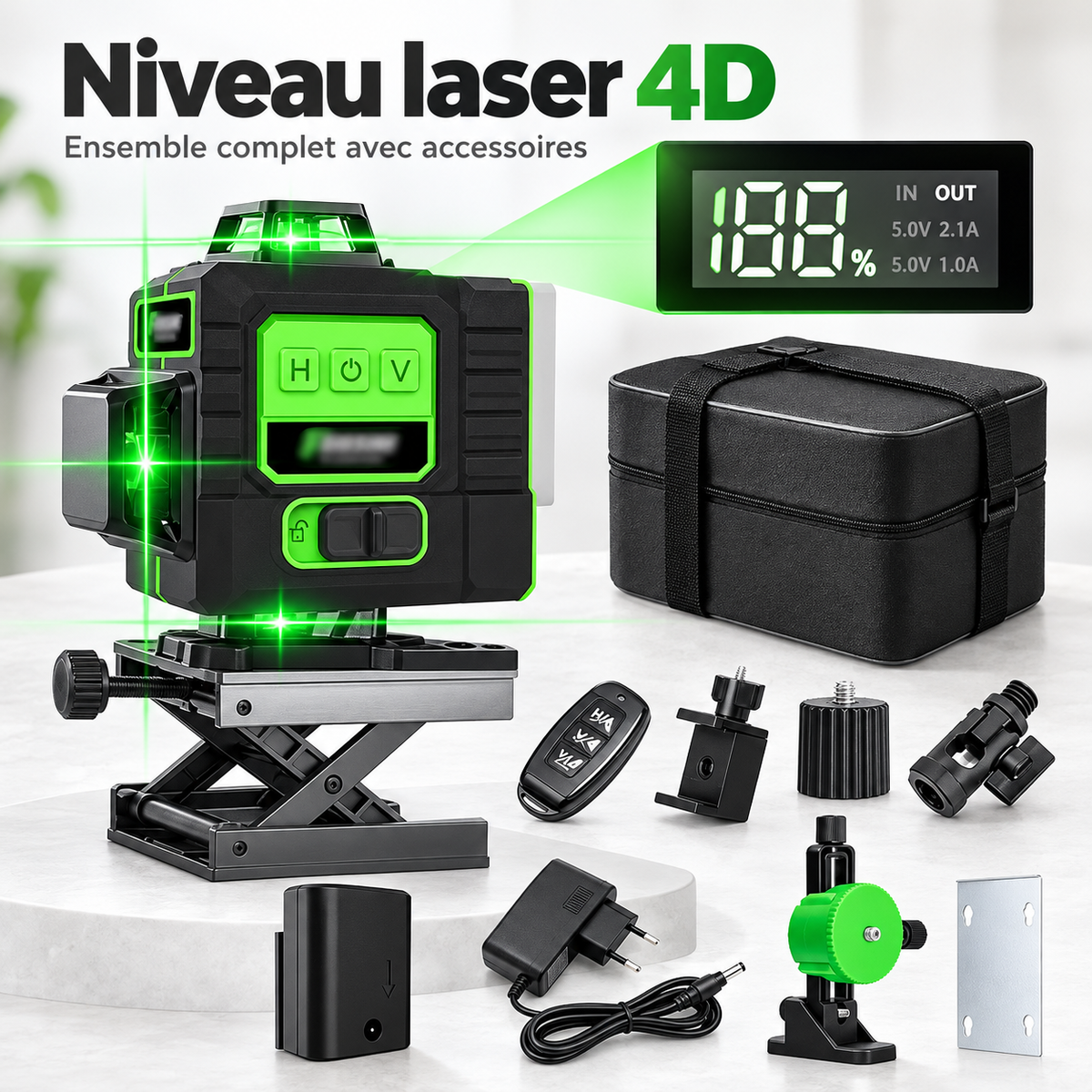 Niveau laser 4D professionnel (16 lignes)
