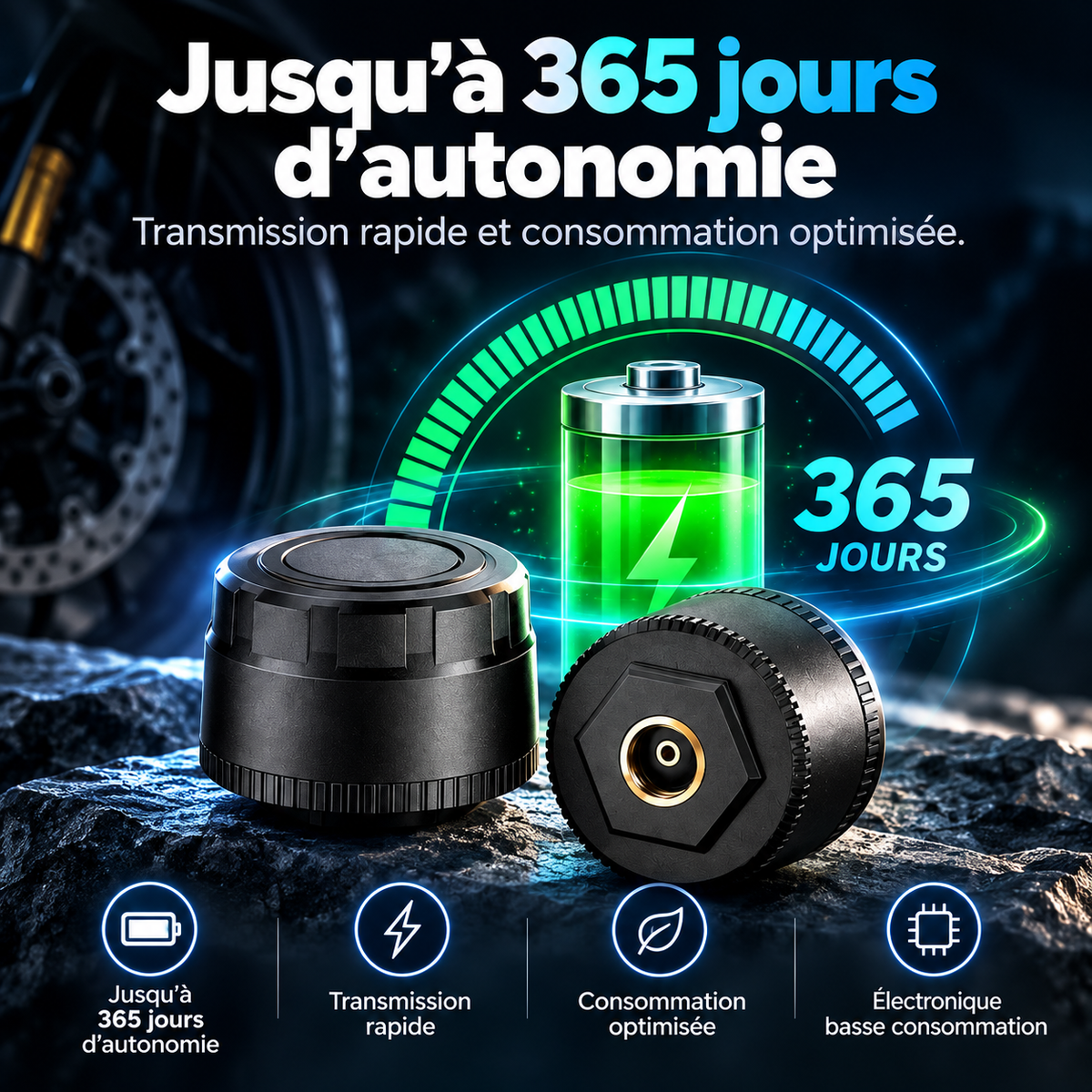 Système de pression des pneus TPMS Bluetooth