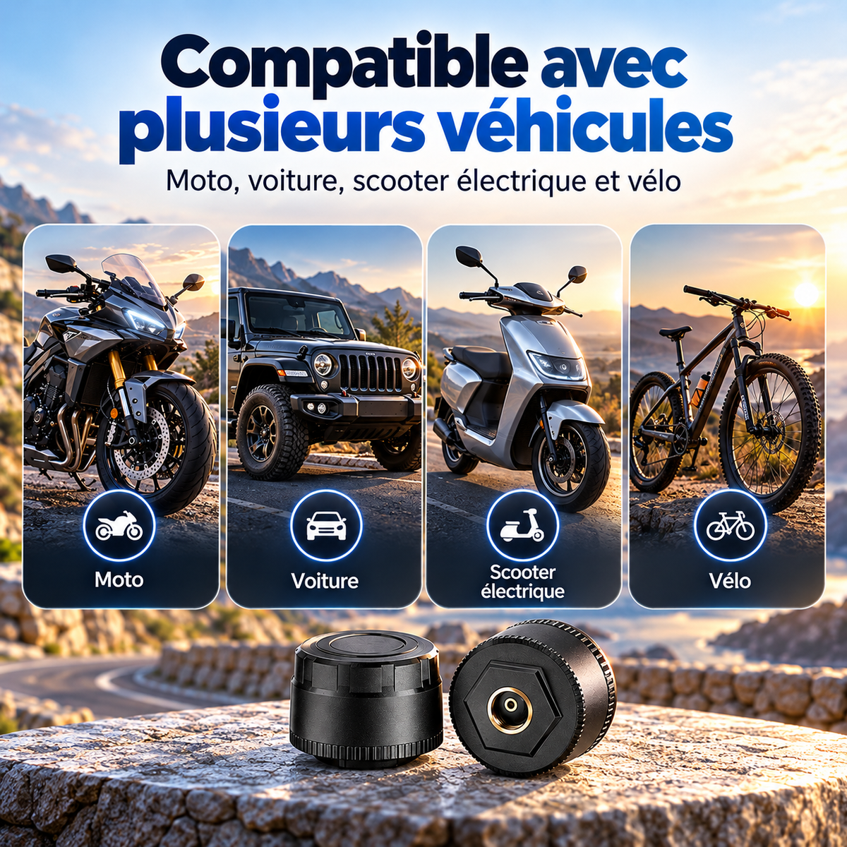 Système de pression des pneus TPMS Bluetooth