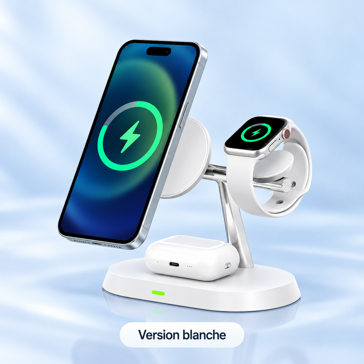 Station de recharge magnétique pliable 3-en-1